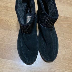 Bobs by Sketchers black booties, like new